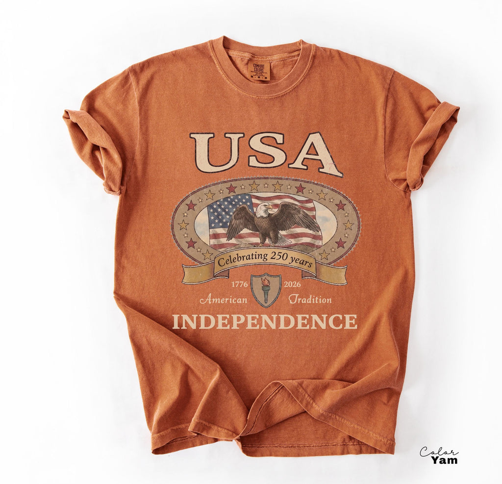 Retro America 4th Of July Shirt Preppy Fourth of July Tshirt Trendy Oversized USA Tee Aesthetic Patriotic Shirt Comfort Colors