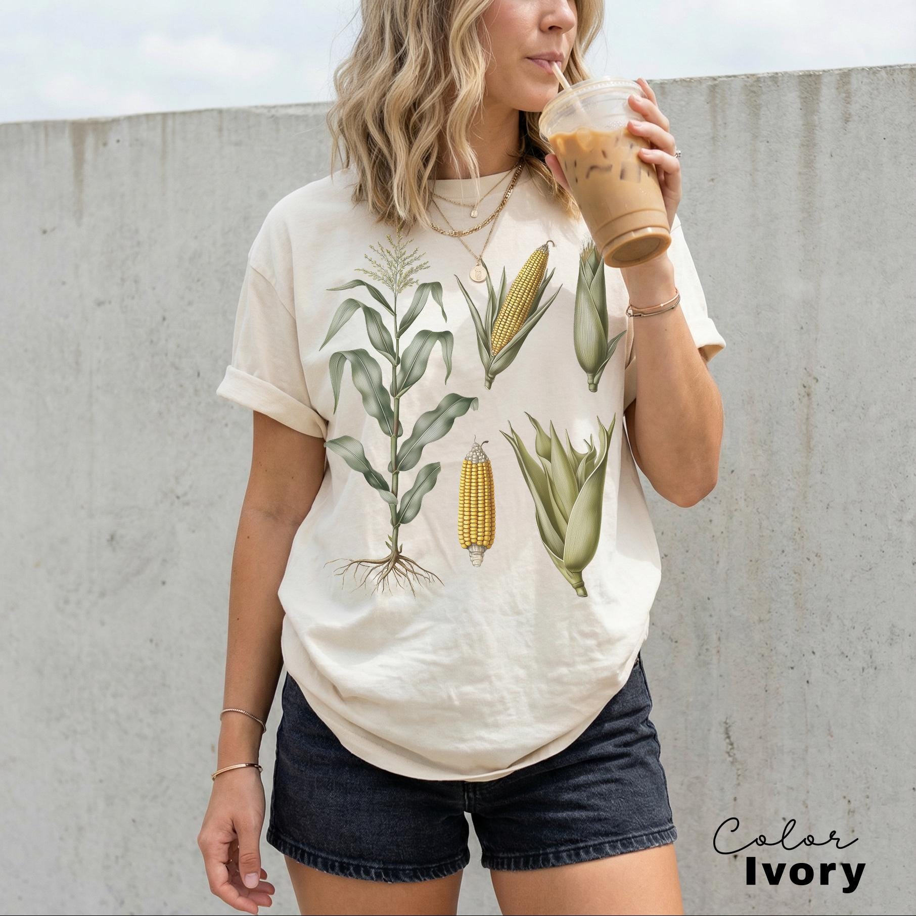 Vintage Corn Nature Shirt, Retro Farm Country T-shirt, Nature Tee, Gardener Gift, Farmer T-Shirt