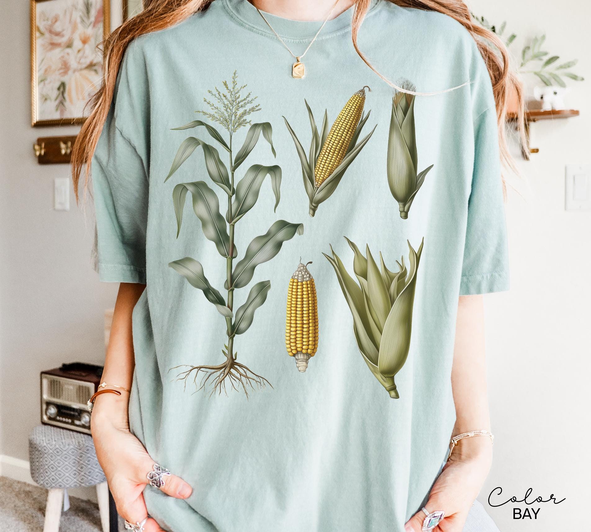 Vintage Corn Nature Shirt, Retro Farm Country T-shirt, Nature Tee, Gardener Gift, Farmer T-Shirt