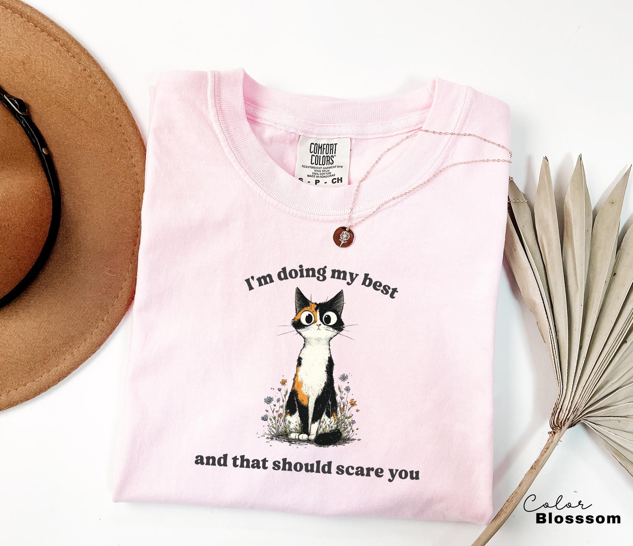 Funny Mental Health Cat Shirt, I'm Doing My Best, Cute Cat Meme T-Shirt, Funny Sarcastic Kitten Tee,