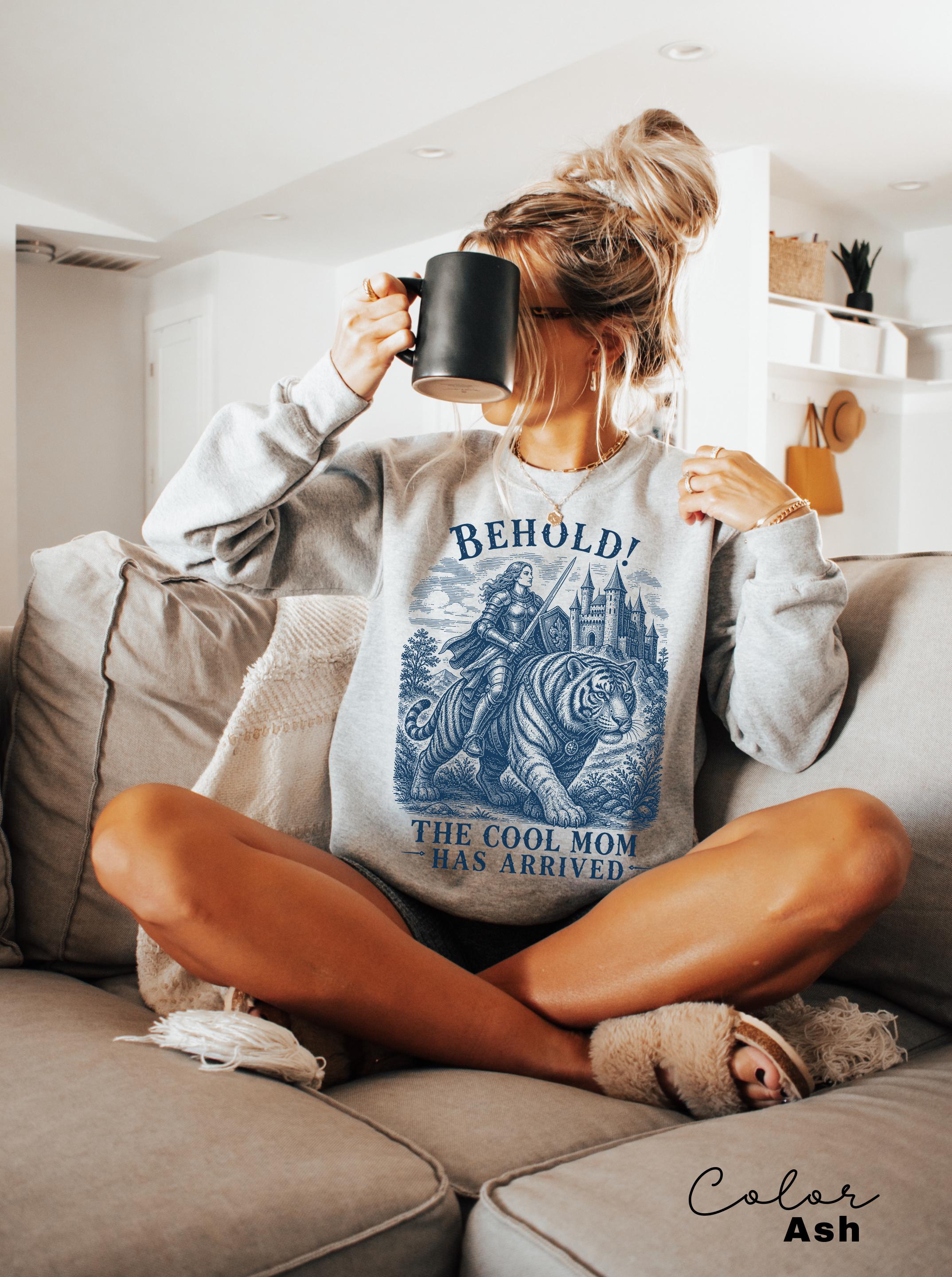Cool Mom Shirt, Behold The Cool Mom Has Arrived Tee, Funny Mom Sweatshirt, Fantasy Tiger Mom Shirt, Comfort Colors Mom Gift