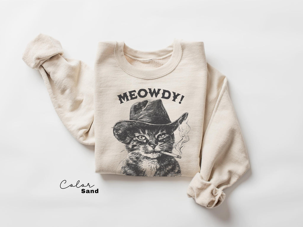 Meowdy Cowboy Cat Shirt, Vintage Cowboy Cat T-Shirt, Retro 90s Cat Tee, Funny Western Cat Shirt, Cute Kitten Country Western Vintage T-Shirt