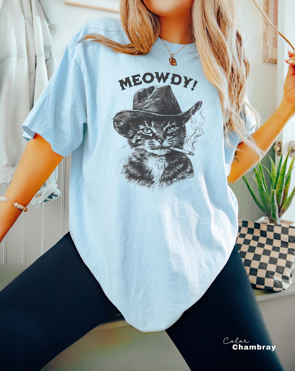 Meowdy Cowboy Cat Shirt, Vintage Cowboy Cat T-Shirt, Retro 90s Cat Tee, Funny Western Cat Shirt, Cute Kitten Country Western Vintage T-Shirt