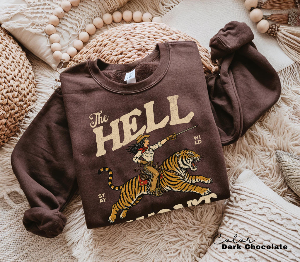 Retro Cowgirl Tiger Shirt, The Hell I Won't Feminist T-Shirt