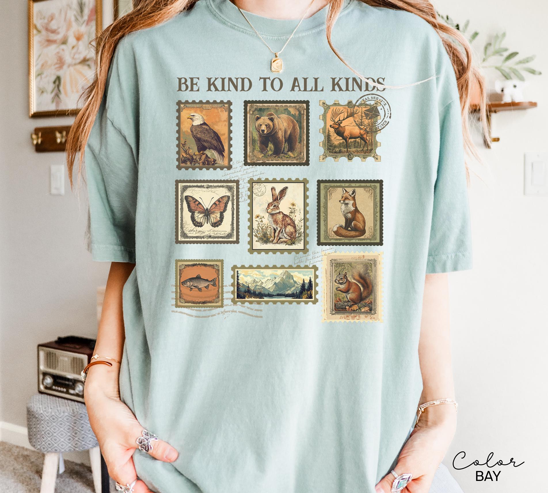 Be Kind To All Kinds Wildlife Sweatshirt, Nature Lover Tee