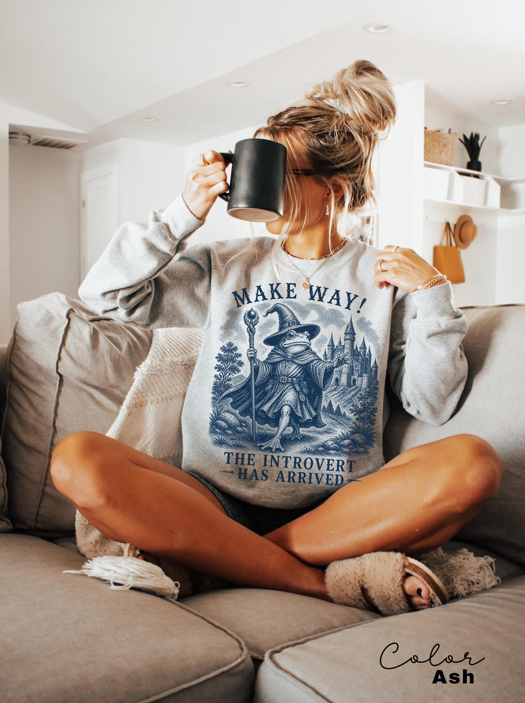 Funny Mental Health Shirt, Make Way The Introvert Has Arrived Tee, Funny Frog Sweatshirt, Goblincore Homebody, Antisocial Gift