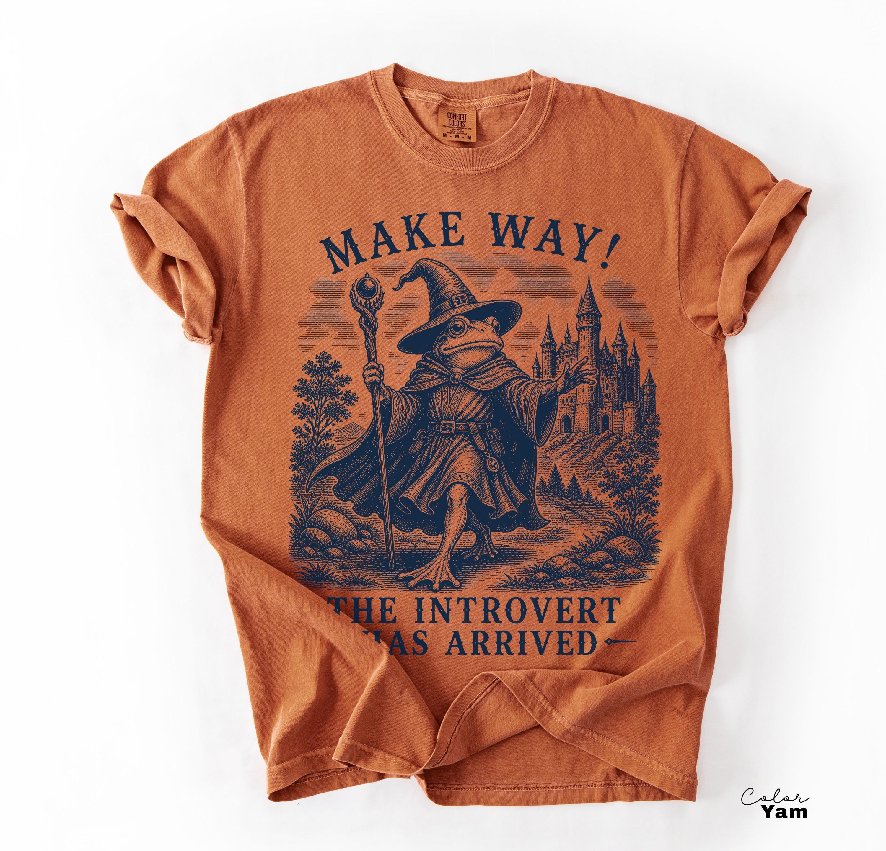 Funny Mental Health Shirt, Make Way The Introvert Has Arrived Tee, Funny Frog Sweatshirt, Goblincore Homebody, Antisocial Gift