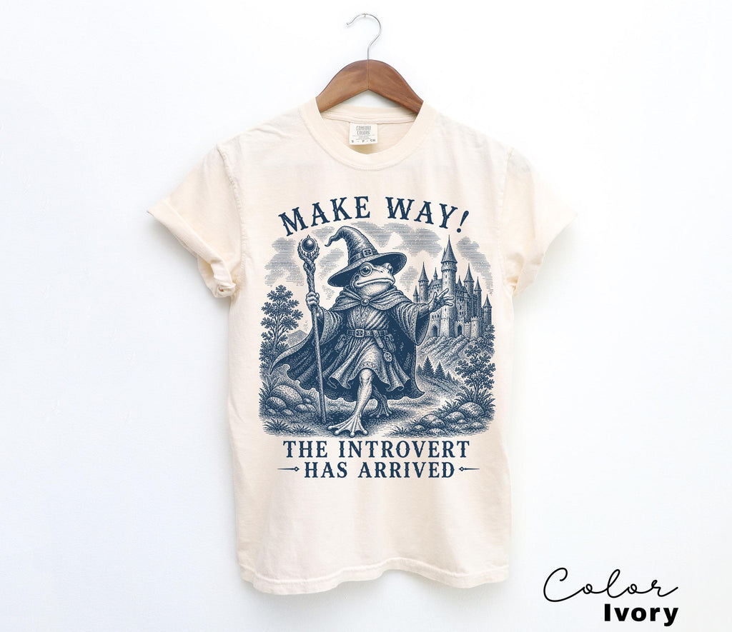 Funny Mental Health Shirt, Make Way The Introvert Has Arrived Tee, Funny Frog Sweatshirt, Goblincore Homebody, Antisocial Gift