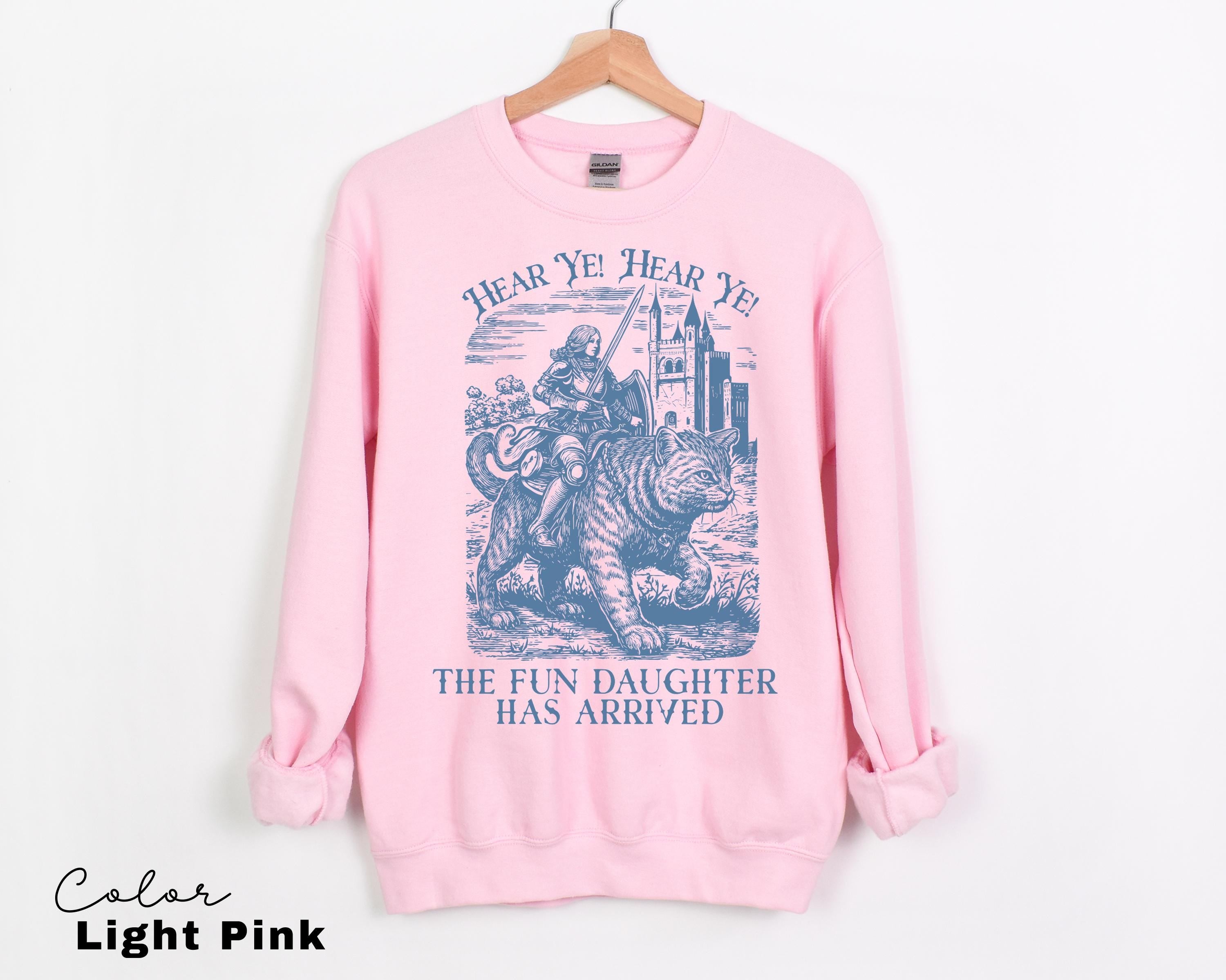 Funny Daughter Shirt, Knight Cat Rider, Fun Daughter has Arrived, Fantasy Lover, Gift for Daughter