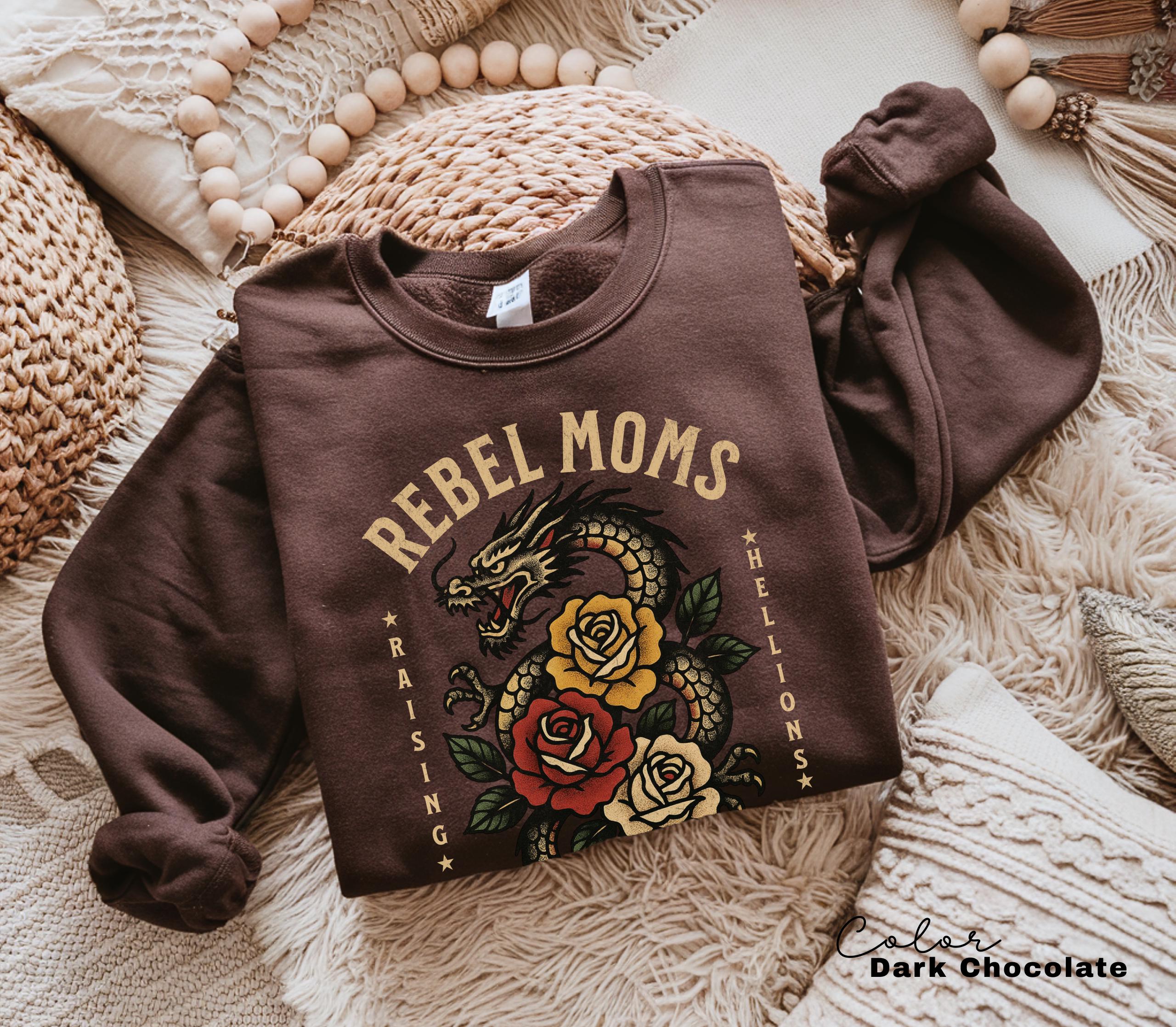 Rebel Moms Social Club Shirt, ama Dragon Tee, Badass Mom, Wild Mom T-shirt, Cool Mom Shirt, Comfort Colors, Powerful Mom Shirt,