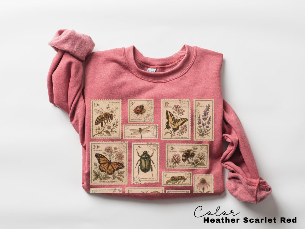 Vintage Postage Stamp Butterfly Bee Moth Insect T-Shirt
