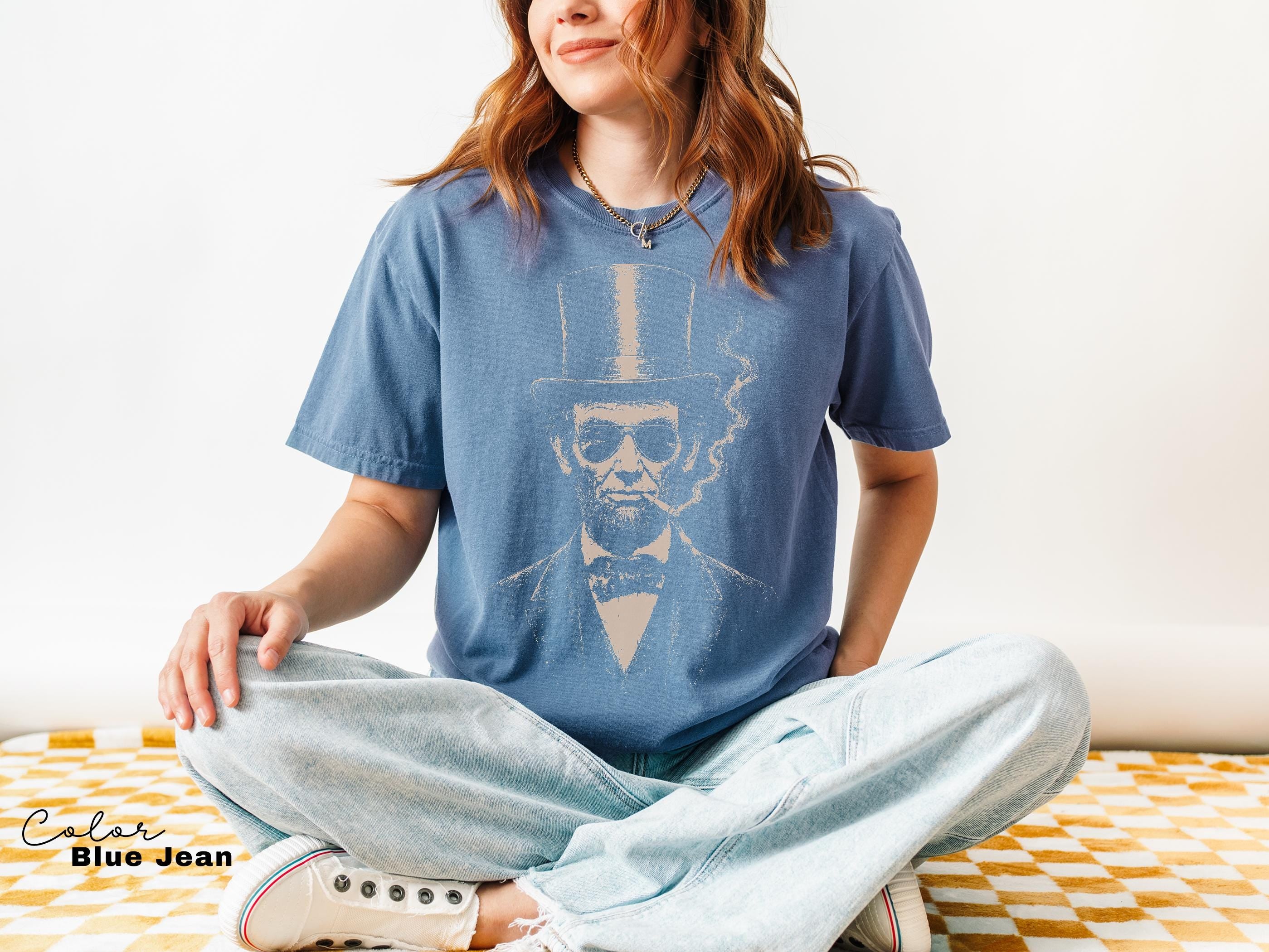 Funny Abraham Lincoln Shirt, Cool Founding Father Tee, American History Humor Gift, Comfort Colors Black