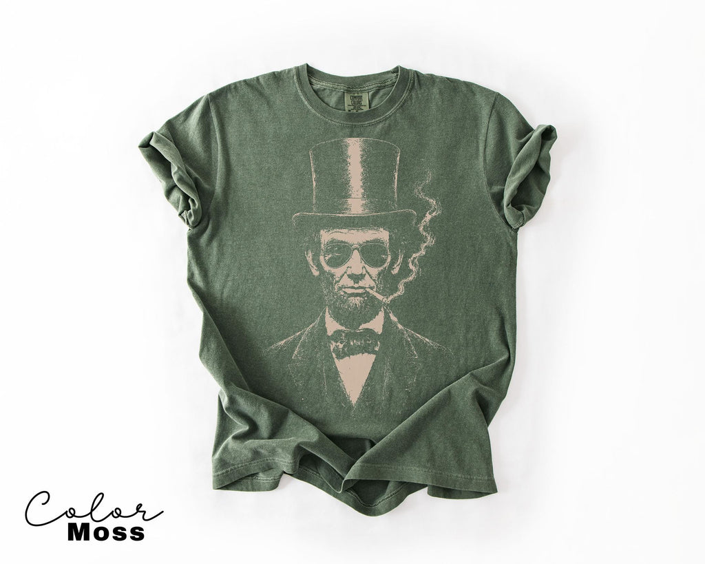 Funny Abraham Lincoln Shirt, Cool Founding Father Tee, American History Humor Gift, Comfort Colors Black