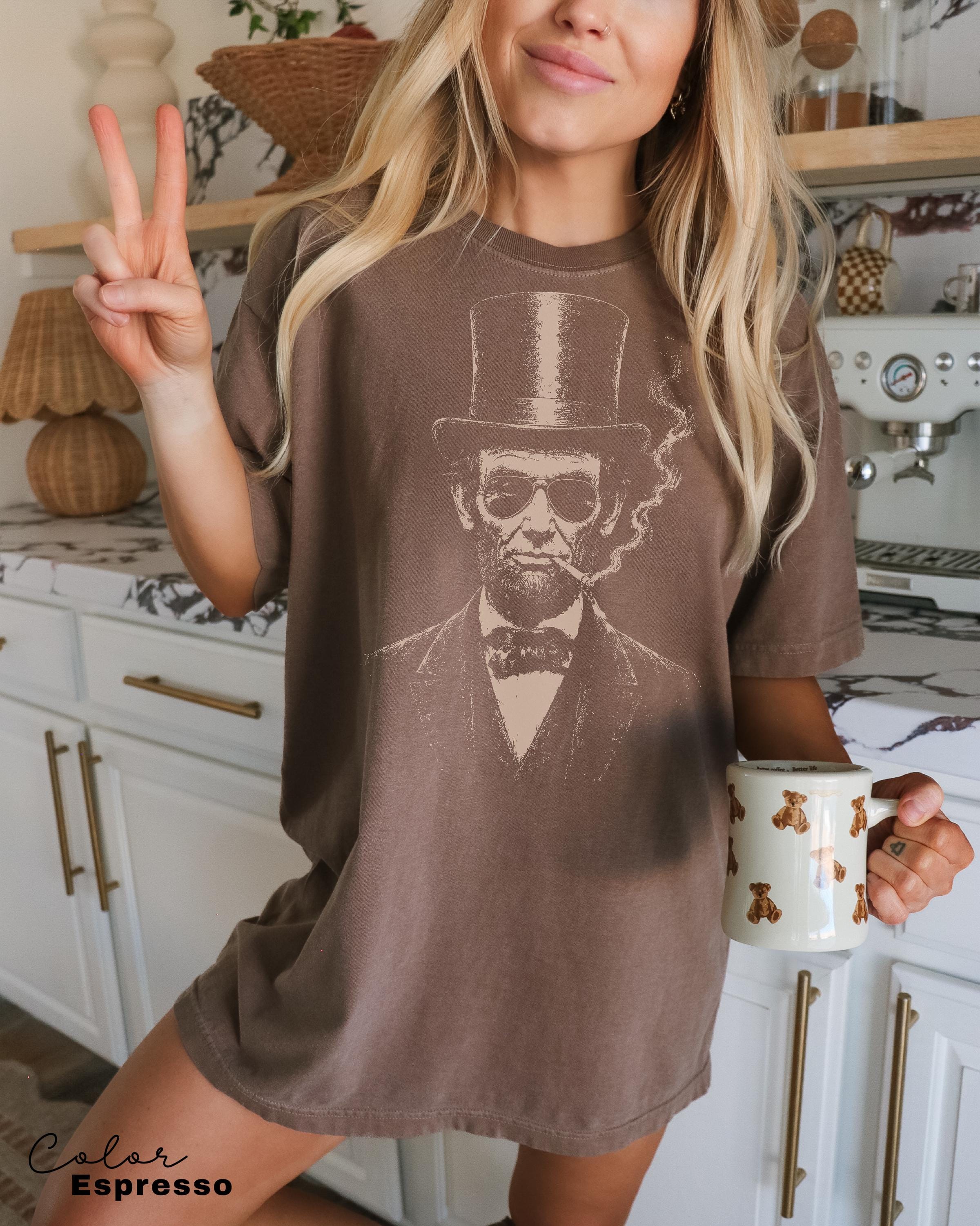 Funny Abraham Lincoln Shirt, Cool Founding Father Tee, American History Humor Gift, Comfort Colors Black