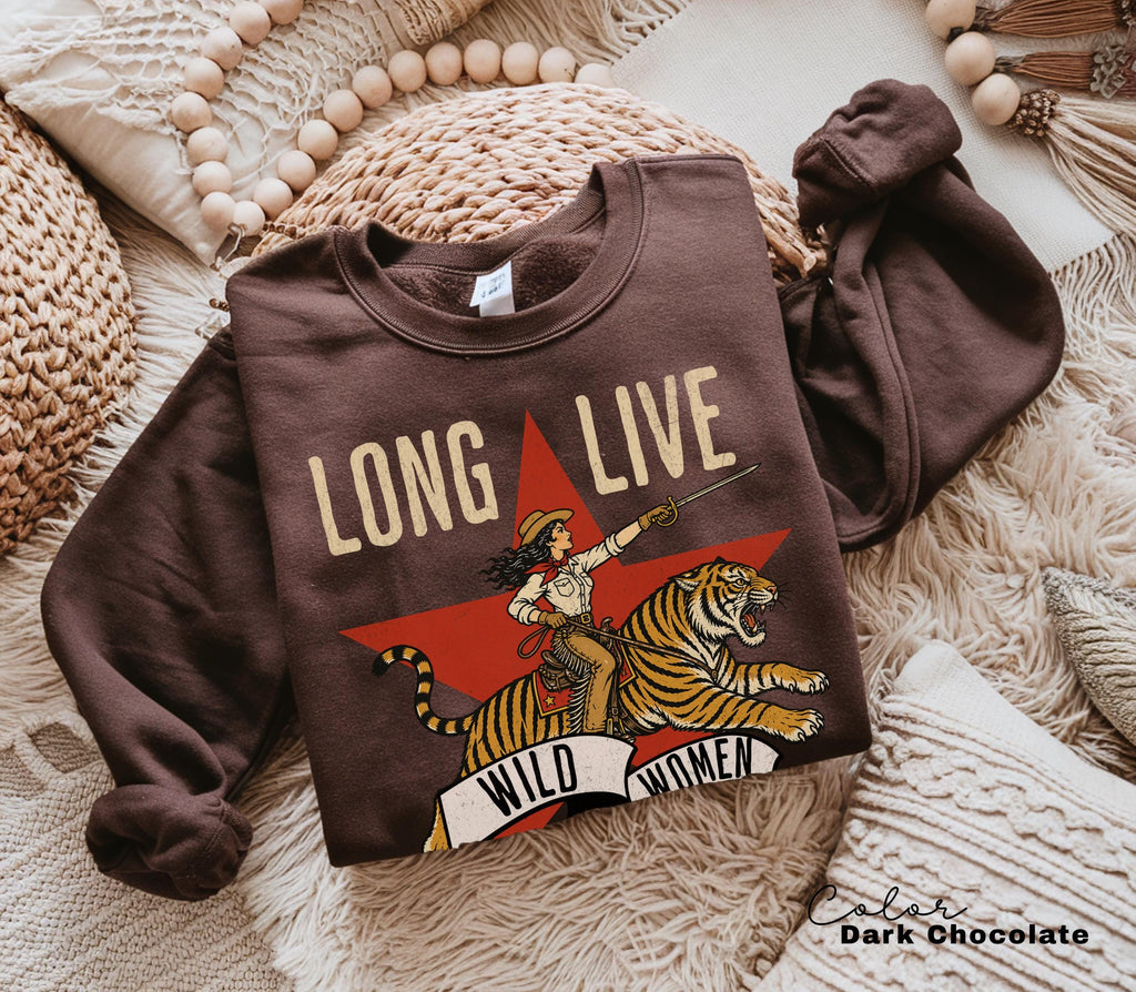 Long Live Wild Women Retro Tiger Comfort Colors T-Shirt
