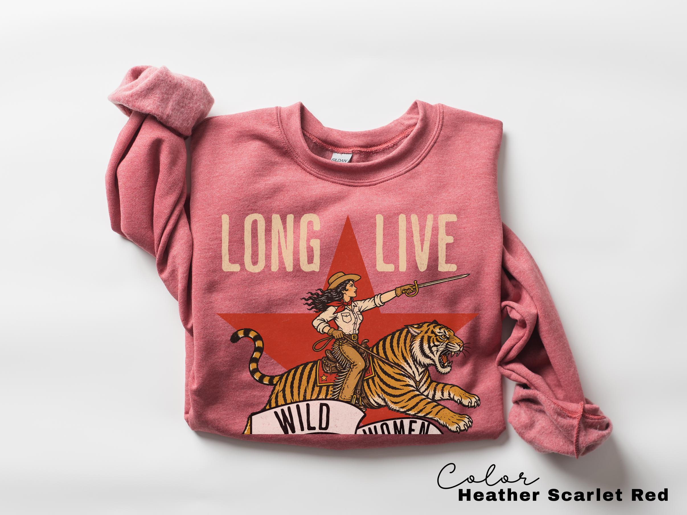 Long Live Wild Women Retro Tiger Comfort Colors T-Shirt