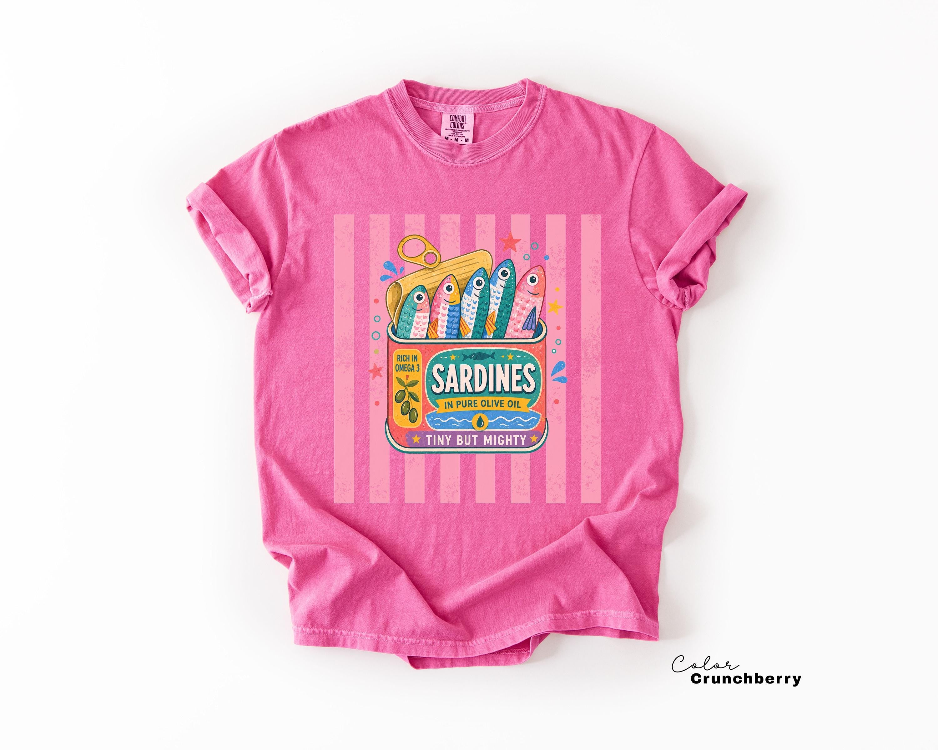 Retro Summer Sardines Shirt, Sardine Can Shirt, Retro Tin Fish, Mediterranean Food Shirt
