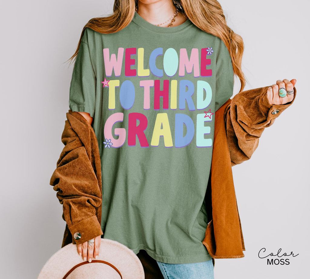 Back to School Teacher Shirt, Welcome to Third Grade, Third Grade Teacher, New School Year, Comfort Colors Tee