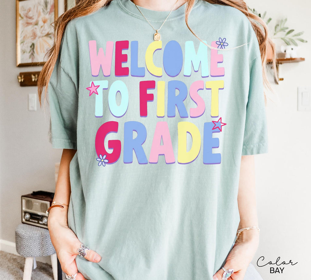First Grade Teacher Shirt, Comfort Colors First Grade Shirt, Welcome To First Grade Tee, Back To School Teacher Gift