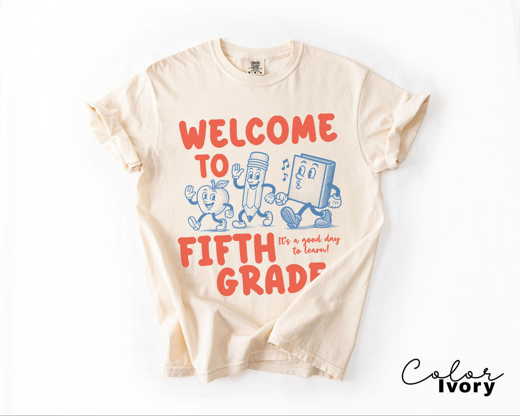 Comfort Colors Retro Fifth Grade Teacher Shirt, Its a Good Day to Learn, 5th Grade Teacher Shirt, Fifth Grade Group Shirt, Elementary