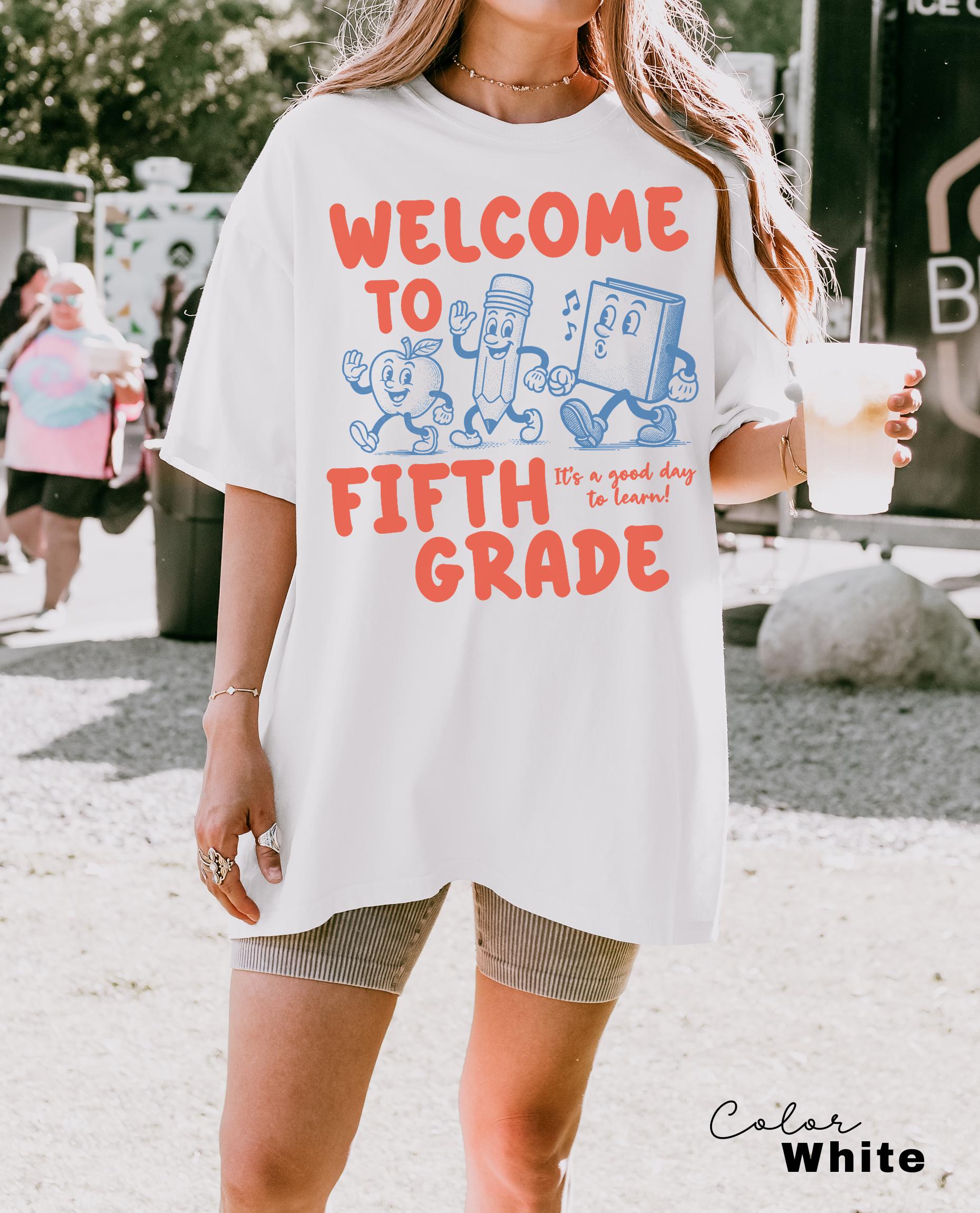 Comfort Colors Retro Fifth Grade Teacher Shirt, Its a Good Day to Learn, 5th Grade Teacher Shirt, Fifth Grade Group Shirt, Elementary