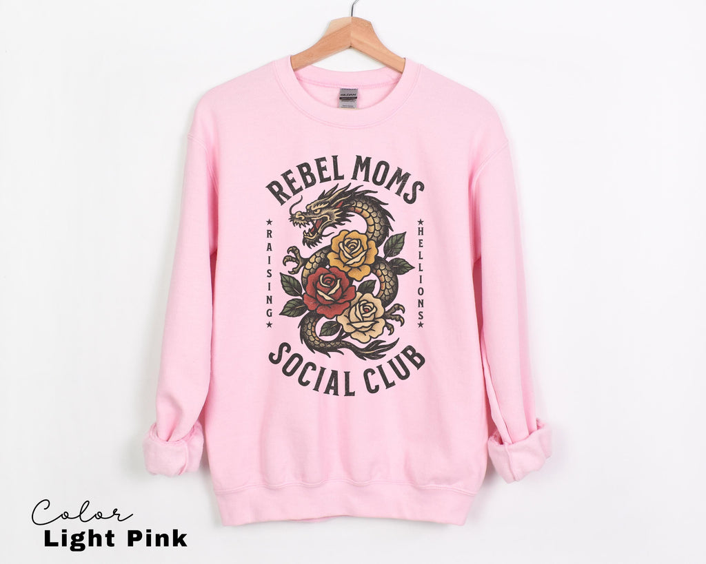 Rebel Moms Social Club Dragon Tee, Badass Mom Shirt