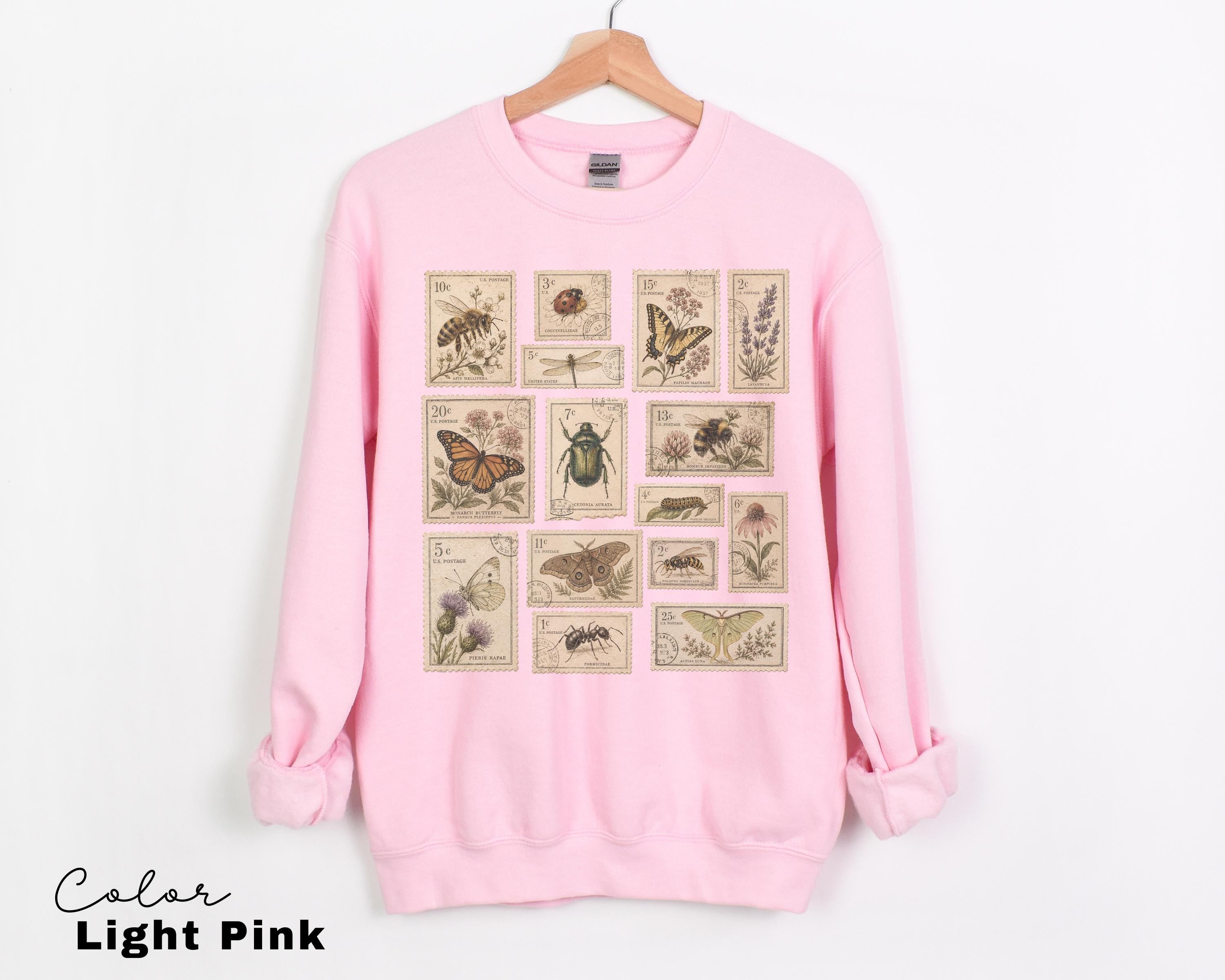 Vintage Postage Stamp Butterfly Bee Moth Insect T-Shirt