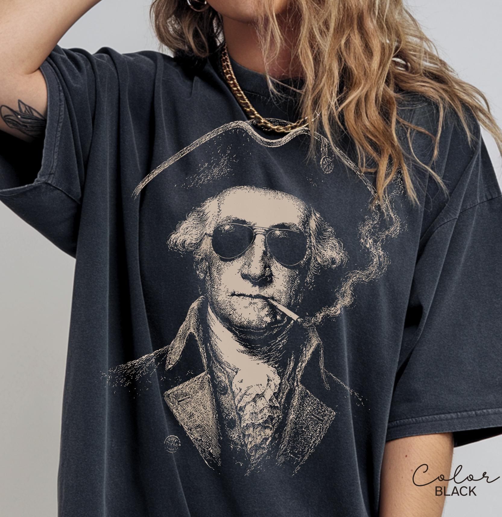George Washington Comfort Colors Shirt, Vintage Rebel Patriotic Tee, 4th Of July Tee, Cool Founding Father Tee, American History Humor Gift,