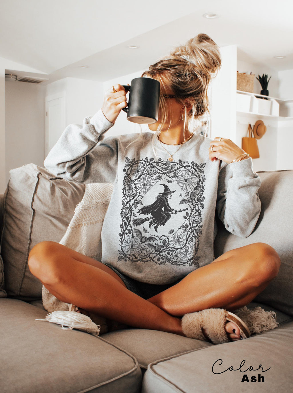 Gothic Witch Halloween Shirt, Dark Gothic Halloween Tee, Floral Witchy Halloween, Witch Gift For Her