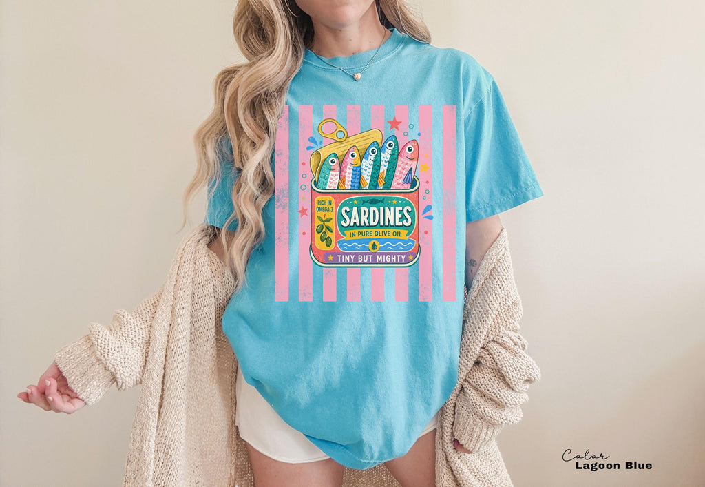 Retro Summer Sardines Shirt, Sardine Can Shirt, Retro Tin Fish, Mediterranean Food Shirt