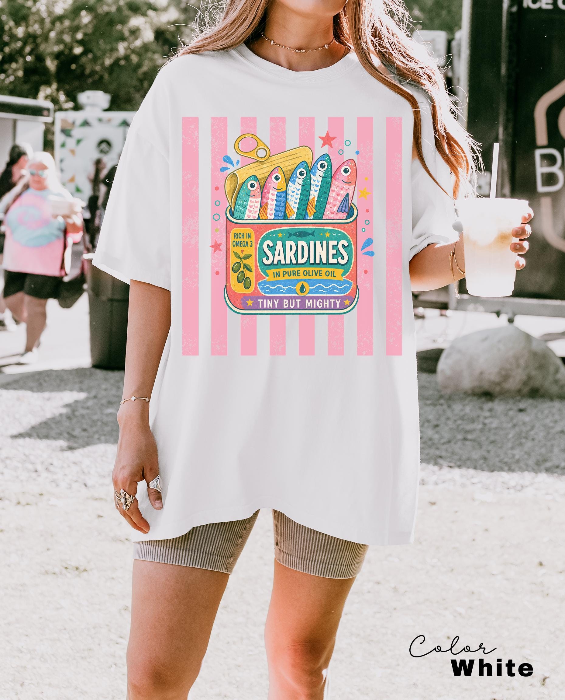 Retro Summer Sardines Shirt, Sardine Can Shirt, Retro Tin Fish, Mediterranean Food Shirt