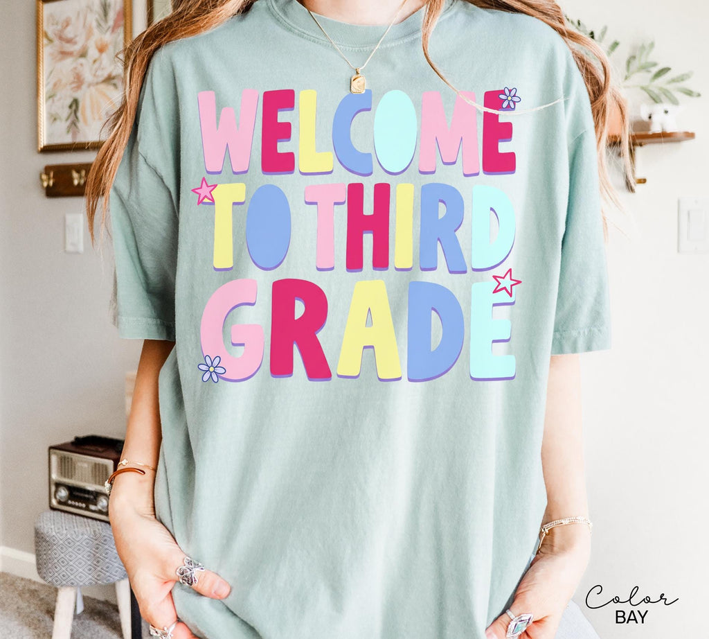 Back to School Teacher Shirt, Welcome to Third Grade, Third Grade Teacher, New School Year, Comfort Colors Tee