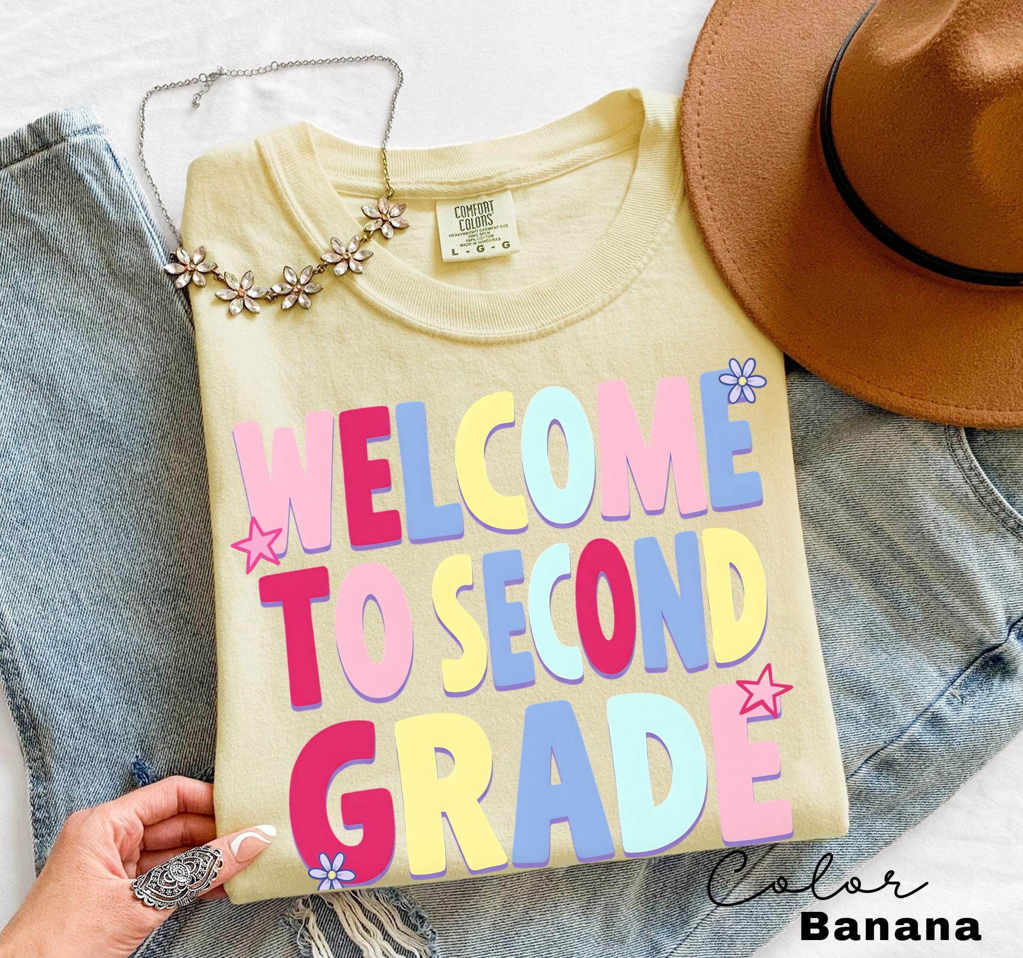 Second Grade Teacher Shirt, Comfort Colors Second Grade Shirt, Welcome To Second Grade Tee, Back To School Teacher Gift