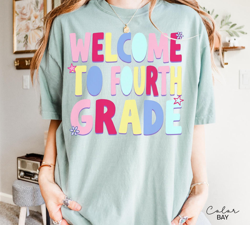 Fourth Grade Teacher Shirt, Comfort Colors Fourth Grade Shirt, Welcome To Fourth Grade Tee, Back To School Teacher Gift