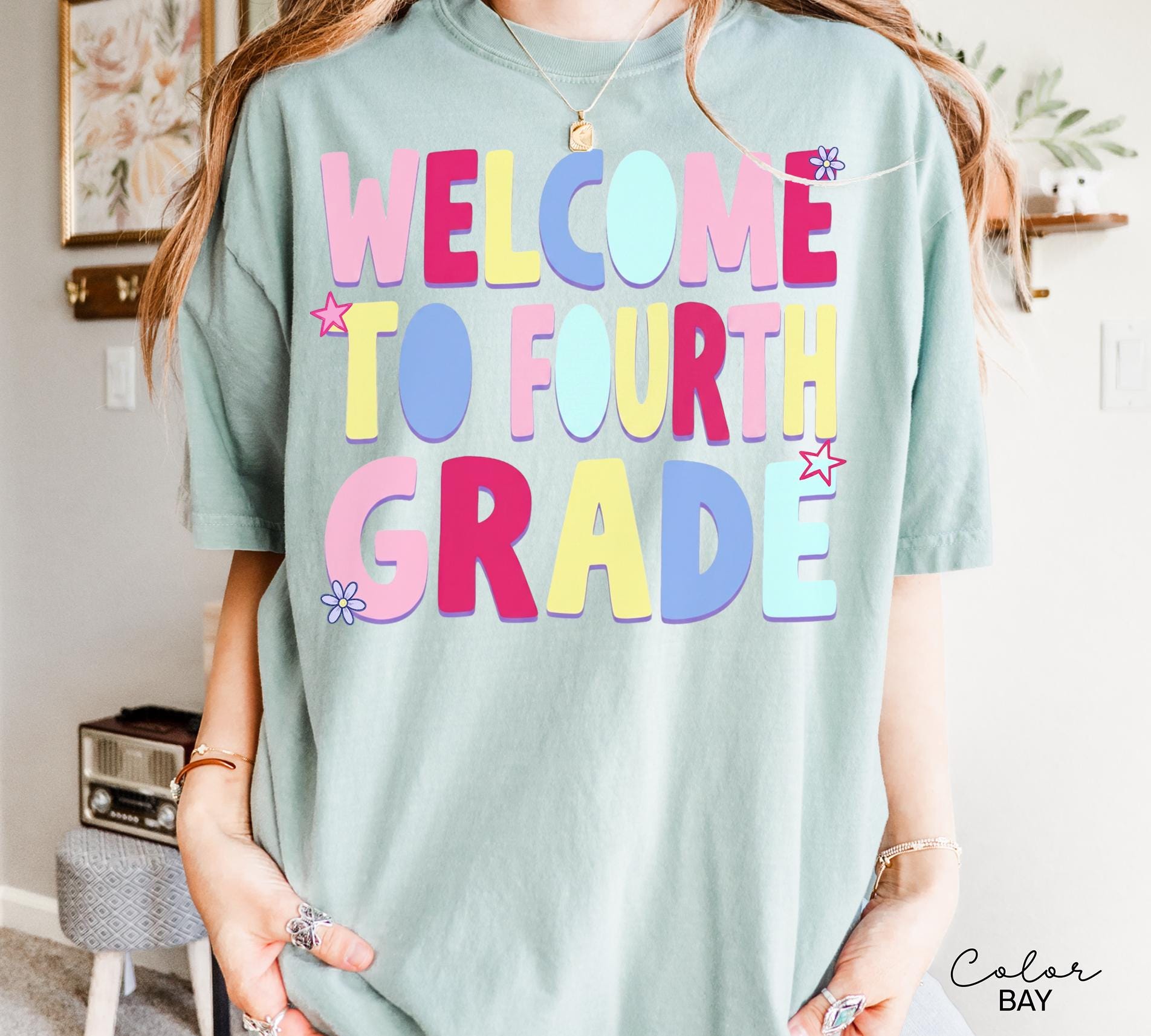 Fourth Grade Teacher Shirt, Comfort Colors Fourth Grade Shirt, Welcome To Fourth Grade Tee, Back To School Teacher Gift