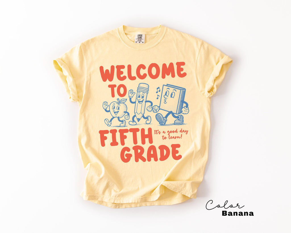 Comfort Colors Retro Fifth Grade Teacher Shirt, Its a Good Day to Learn, 5th Grade Teacher Shirt, Fifth Grade Group Shirt, Elementary