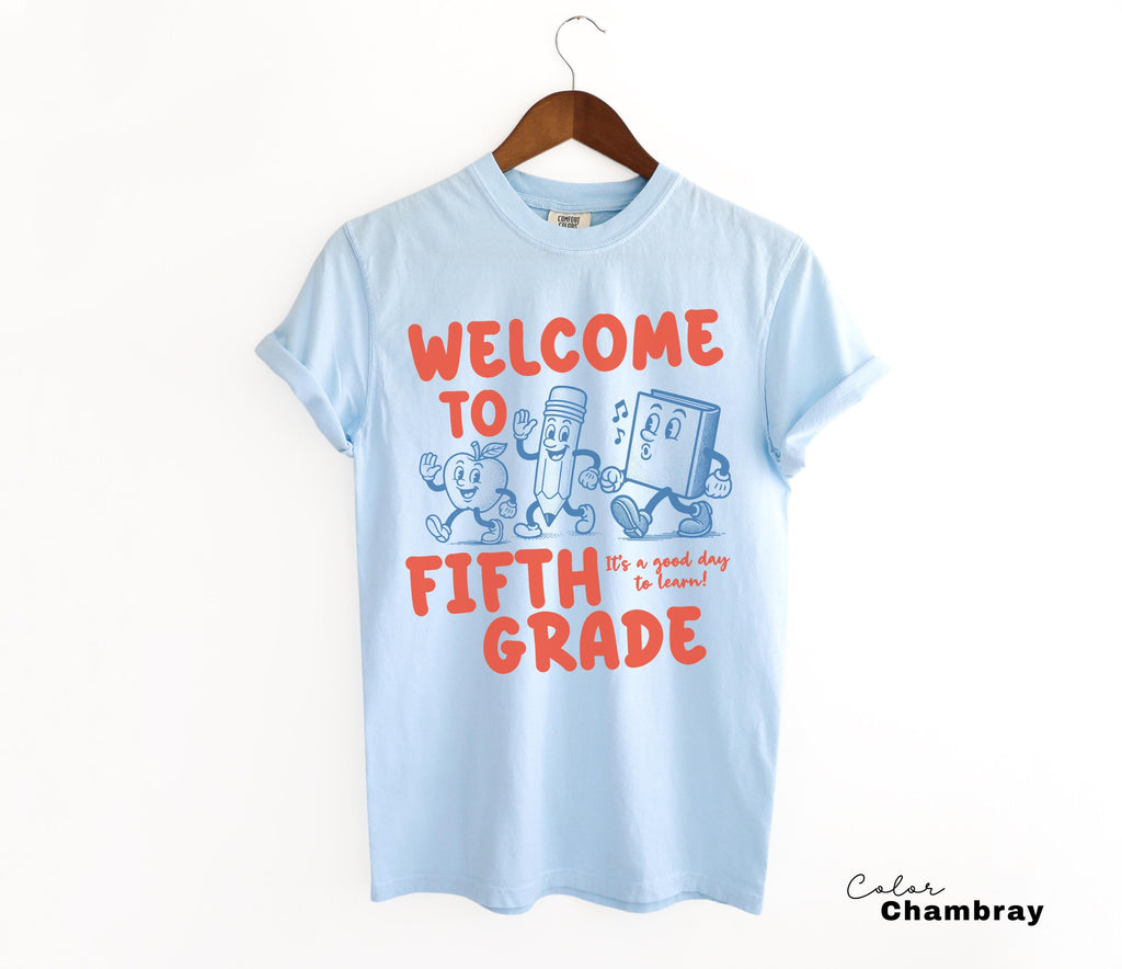 Comfort Colors Retro Fifth Grade Teacher Shirt, Its a Good Day to Learn, 5th Grade Teacher Shirt, Fifth Grade Group Shirt, Elementary