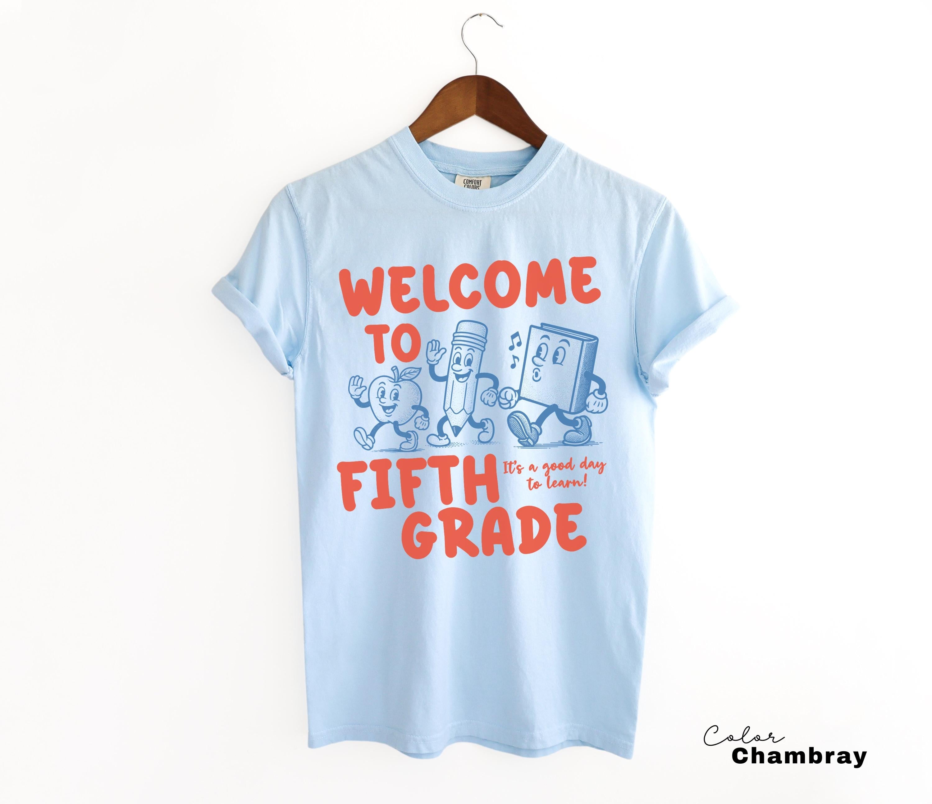 Comfort Colors Retro Fifth Grade Teacher Shirt, Its a Good Day to Learn, 5th Grade Teacher Shirt, Fifth Grade Group Shirt, Elementary