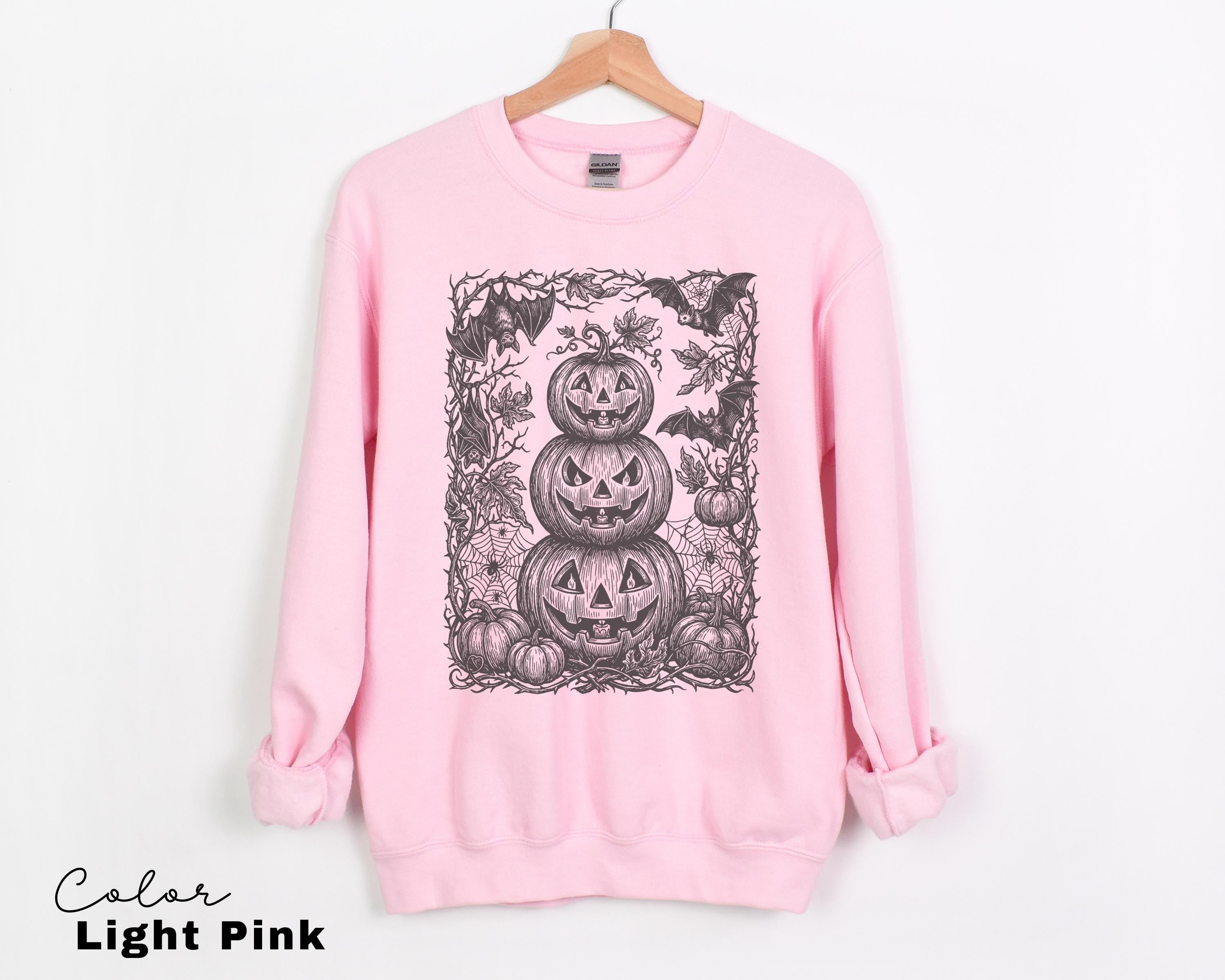 Gothic Jack O Lantern Halloween Shirt, Stacked Pumpkin Tee