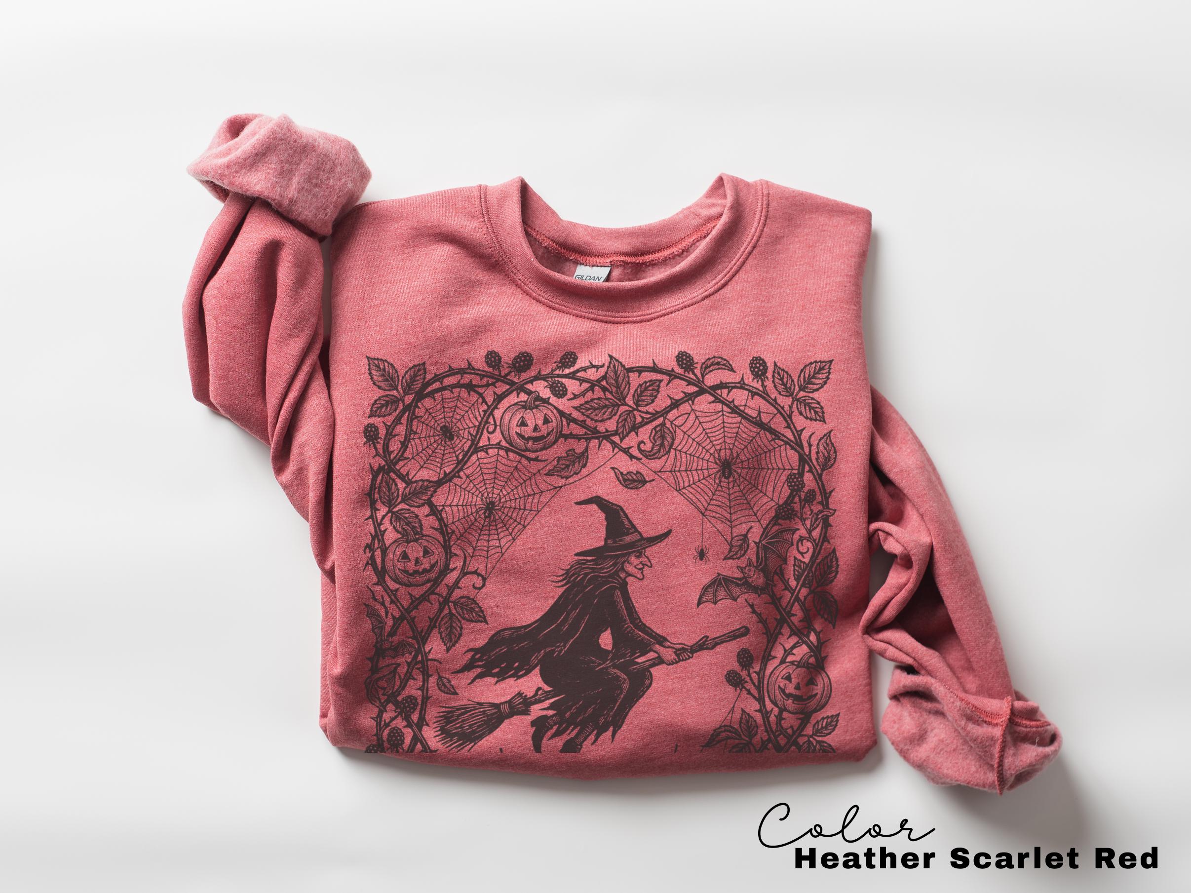 Gothic Witch Halloween Shirt, Dark Gothic Halloween Tee, Floral Witchy Halloween, Witch Gift For Her