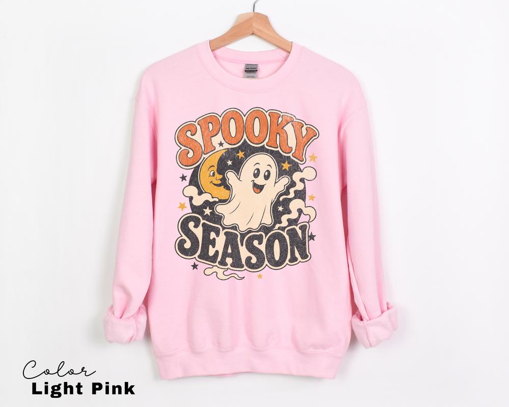 Spooky Season Sweatshirt, Retro Ghost Crewneck, Cute Halloween Pullover, Vintage Spooky Sweater
