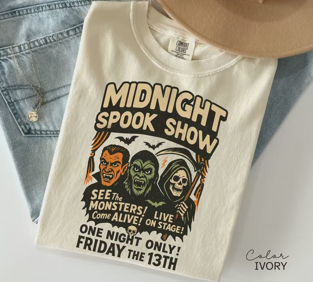 Halloween Spook Show Monster Shirt, Retro Halloween Shirt, Nostalgic Halloween, Trendy Halloween Shirt, Vintage Halloween, Monster T-Shirt