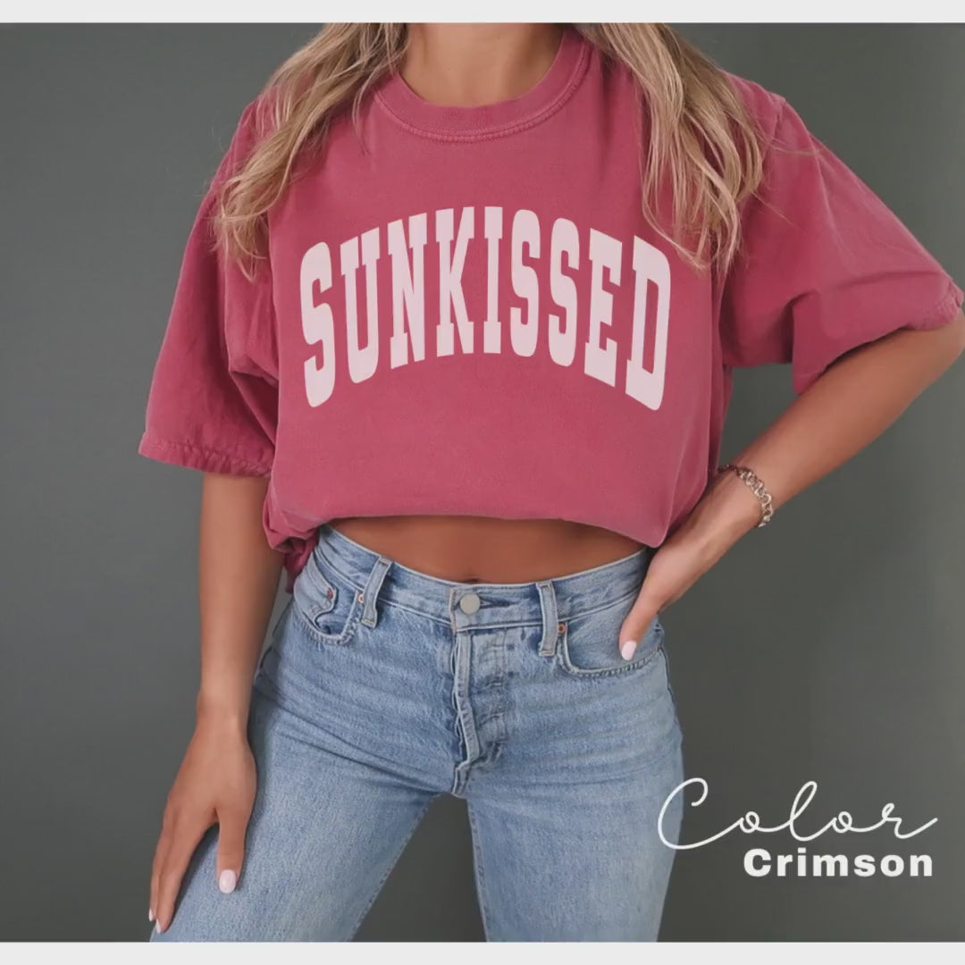 Sunkissed Shirt Summer Tees Oversized Tshirt Preppy Shirts Beachy Tees Preppy Clothes Comfort Colors Shirt Trendy Summer T-Shirt, Beach Tee