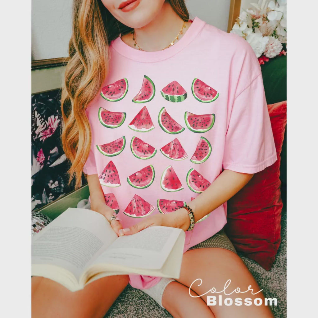 Watermelon Shirt, Summer Fruit Shirt, Cottagecore Tshirt, Garden Shirt, Summer Vacation Shirt, Beach Shirt, Tropical Summer Shirt,