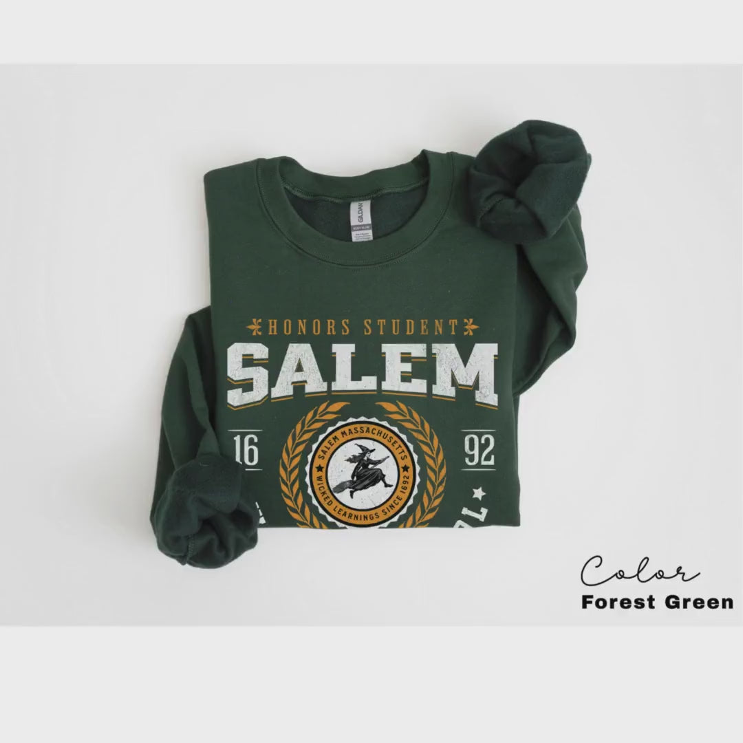 Salem University Est 1836 Sweatshirt, Salem Witch Sweatshirt, Halloween Shirt, Halloween Gift, Halloween Costume, Spooky Season Sweater